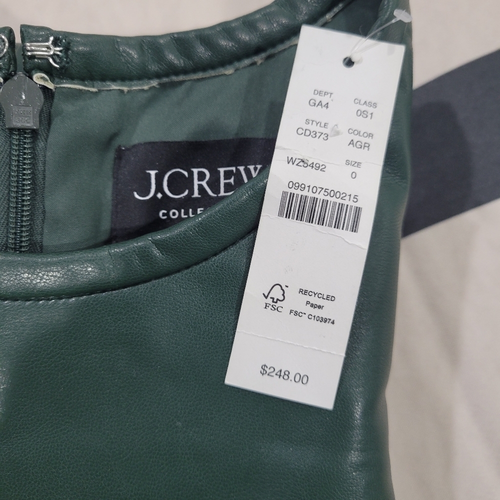 J Crew Collection mini dress in embellished faux leather NWT 4 CD373 - Picture 12 of 13